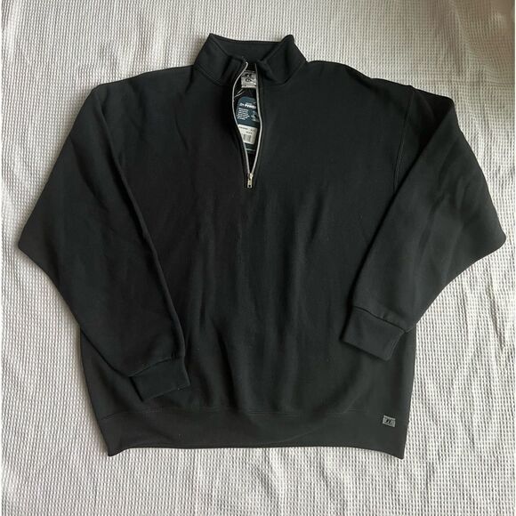 Russell Athletic Men's Dri-Power Black Quarter-Zip Sweatshirt sz XL - Picture 4 of 7